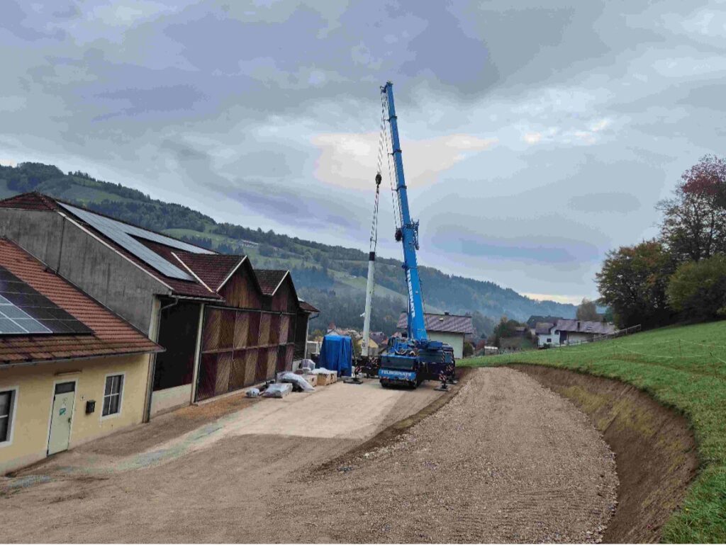 Kesseleinbringung Fernwärme Frankenfels